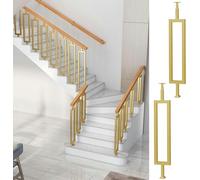 Moderne mandrini rettangolari per scale per ringhiere interne ed esterne per scale, picchetti da 100 cm, 2 pezzi, ideali per pavimenti in legno e terreno composito