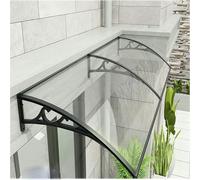 Moderne Türüberdachung Markise - UV-Schutz, transparentes Policarbonato, eleganter Balkon-/Terrassenunterstand, gebogenes Dach, wetterfest, langlebig, 78,7 x 99,1 cm.