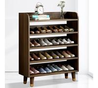 Moderner Schuhschrank Schuhaufbewahrung mit 5 Ebenen Schuhregal aus Holz für 20 Paar Schuhe Einfache Montage für Flur Wohnzimmer Schlafzimmer Schlafzimmer (Marrone)