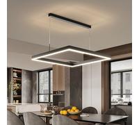 ModernFixture3Layer - Lampada da soffitto a LED, quadrata, dimmerabile, per la decorazione della casa, cucina, isola, ristorante e bar (80 cm SleA)
