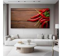 Moderni Camera Da Letto 100L x50l cm Senza cornice Decorazioni Parete Soggiorno Stampa Su Tela Moderna Casa Salotto Poste Ingredienti Piccanti in Posa Decora la casa Regalo Rosso-marrone