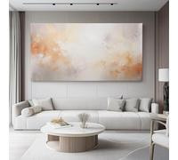 Moderni Camera Da Letto 90L x45l cm Senza cornice Decorazioni Parete Soggiorno Stampa Su Tela Moderna Casa Salotto Poste Nuvole astratte morbide Decora la casa Regalo Grigio arancione