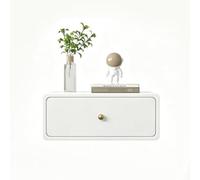 Moderni Comodini Sospesi con Un Cassetto in Diverse Dimensioni | Angoli Arrotondati Design, Finitura Morbida, Previene Urti e Lesioni, per Soggiorno Camera Studio(White,40x40x20)