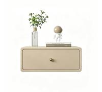 Moderni Comodini Sospesi con Un Cassetto in Diverse Dimensioni | Angoli Arrotondati Design, Finitura Morbida, Previene Urti e Lesioni, per Soggiorno Camera Studio(Khaki with light,40x40x20)