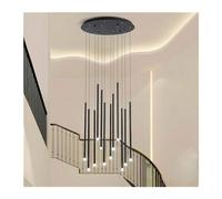 Moderni illuminando i lampadari Tubo Rotondo LED Nero Dorato, utilizzati per Scale a Spirale, Hall dell'hotel, Sala da Club, infissi di Illuminazione