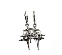 Moderni orecchini gotici a forma di cuore/stella, accessori per orecchie, gioielli fatti a mano per uso quotidiano unico o occasioni speciali, accessori gotici quotidiani, Misura unica, come descritto