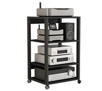 Moderni Rack AV, armadi Ste, Rack di stoccaggio, Rack o-Video, Rack a Torre a 3/4/5/6 Livelli con Ruote, Rack o-Content, Rack per Giochi Ste, Console di Controllo Ma (50x40x90cm/19.6x15cm).