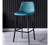 Moderni sgabelli da bar con schienalein pelleschienale alto sedie da bar,elegantisgabelli da pranzoperCucinaIsolaConfortevoleNoArmrestBarmobiliDesign contemporaneo