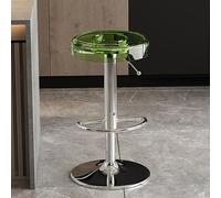 Moderni sgabelli da bar in acrilico con altezza regolabile girevole da bancone, sedie da bar per cucina, asta di sollevamento argento, colore verde, seduta elegante e funzionale per la tua casa o area