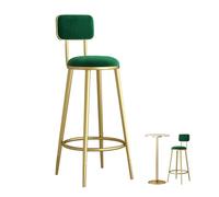 Moderni sgabelli da bar in metallo, spessi e imbottiti, robusti, per sala conferenze, elegante, design compatto, per piccoli spazi, colore verde, 60 cm