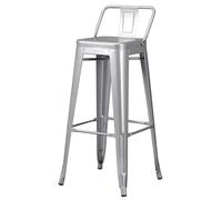 ModernIndustrialMetalSgabelli da bar con schienale basso Elegante65 cmHighSquare Seduta per cucina e sala da pranzoPiedi in gomma per stabilitàElegantSeggioloni