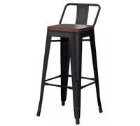 ModernIndustrialMetalSgabelliwith65cmAltezzaElegantLowBackRubberFeetSquareContemporaneoSeduta per Cucina e DiningDurableBarSedie