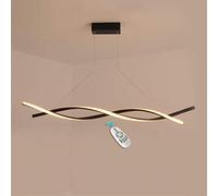 Moderno 32W LED Lampada a sospensione Dimmerabile Luce pendente Creativo Spirale Design Lampadario con telecomando per Isola della cucina Bar Sala da pranzo Tavolo da pranzo Salotto Ufficio L80CM