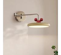 Moderno a LED Swing Braccio murale con applione Comodino Regolabile Lettura cromata Crema Decorazioni decori la Parete dell'illuminazione, 3 Colori in modalità 12w Pelochi artistici postmoderna