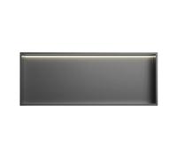 Moderno acciaio inossidabile con luce LED, nessuna piastrella necessaria, elegante soluzione per il bagno per la massima nizzazione e risparmio di spazio