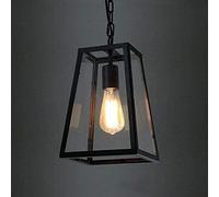 Moderno, alla Moda, Lanterna retrò Vintage, da a Sospensione Industriale, attao E27, Altezza reabile con Vetro, Compatibile con Soggiorno, Sala da Pranzo, Ristorante,