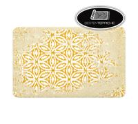 Moderno Antiscivolo Soffice Tappeto Strofi Fiori Crema Giallo Migliore Qualità