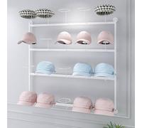Moderno appendiabiti da parete in metallo, elegante espositore per cappelli da baseball e cappelli, soluzione salvaspazio per uso domestico e al dettaglio