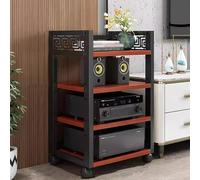 Moderno armadio stereo con ripiani audio-video regolabili rosso supporto AV media per lettori DVD, console di gioco e TV BoxRecord Player Stand50x88cm