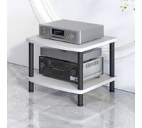 Moderno AV Cabinet Audio Rack Stereo Cabinet Media Stand Giradischi Stand Bianco 60x44cm Riunione Soggiorno Sala di Registrazione Soluzione di archiviazione