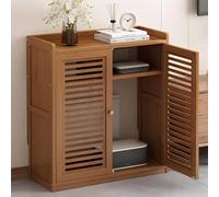 Moderno AV Media Cabinet Audio Video Storage Stand Elegante Gaming AV Rack Armadio Stereo in Legno per Organizzazione Media Finitura Marrone 59x25x67cm