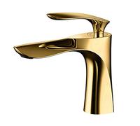 Moderno Bacino da Bagno Rubinetto lavandino Manico pentola Montato a Mazzo per cucine Acqua Rosa Oro (Kaki Scuro)