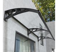 Moderno baldacchino per porta, protezione UV e pioggia, per ingresso, terrazza, balcone e patio, 60 x 120 cm, elegante riparo da esterno per la casa