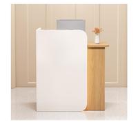 Moderno banco di ricezione a LED per salone e ufficio, elegante bancone di vendite con cassetti, elegante stazione registratore di cassa, design durevole, ideale per saloni di bellezza e spazi di