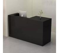 Moderno banco di ricezione con cassetto chiudibile a chiave, elegante finitura per centro commerciale o aziendale, ideale per aree di ricevimento