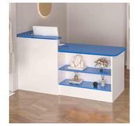 Moderno banco per ricevimenti a forma di L, elegante tavolo per casse per saloni, negozi, uffici domestici e aree di accoglienza (CR-100 cm)