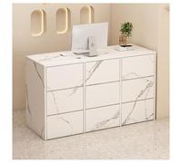 Moderno banco per ricevimenti con pannelli per la privacy, perfetto per salone, ufficio, cassa e ingresso, elegante tavolo da banco per ricevimenti da 100 cm