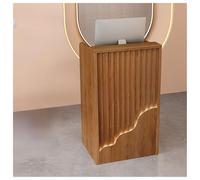 Moderno banco per ricevimenti con ripiani portaoggetti, elegante tavolo per la cassa del bancone anteriore per lobby, vendita al dettaglio, salone di bellezza, 60 cm