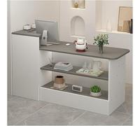 Moderno banco per ricevimenti con ripiano e cassetti - Tavolo da reception per check-out, hall, salone, negozio, clinica