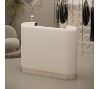 Moderno banco per ricevimenti portatile con 2 ripiani mobili pieghevole espositore per vendita al dettaglio hotel ufficio bar elegante bancone anteriore per uso professionale