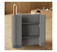 Moderno banco reception - banco cassa portatile per vendita al dettaglio, mostre artigianali e piccoli spazi, espositore curvo per ufficio, bar, negozio e hotel (grigio)