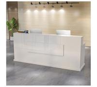 Moderno banco reception con bancone, elegante tavolo per la cassa per salone, ufficio, clinica e casa, 120 cm, tavolo anteriore per lobby e negozi