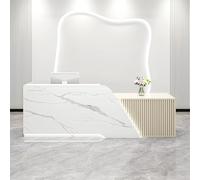 Moderno banco reception con bancone frontale - 180 cm - Tavolo per le casse per hotel, saloni di bellezza e negozi - Design elegante K-Right per una migliore esperienza del cliente