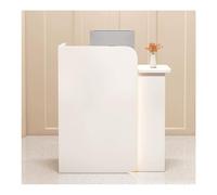 Moderno banco reception con bancone, piccolo tavolo per la cassa per salone, ufficio, clinica e casa, elegante tavolo frontale per lobby e negozi (lunghezza 79,8 cm)