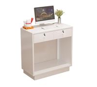 Moderno banco reception con cassetti chiudibili a chiave, bancone anteriore per pagamenti, saloni di salone, negozi al dettaglio (80 cm)