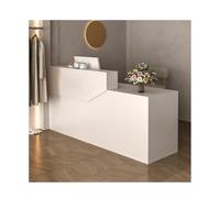 Moderno banco reception con cassetti chiudibili elegante bancone per salone, ufficio, clinica aziendale e casa, larghezza 260 cm (lato destro L260 cm)