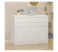 Moderno banco reception con cassetti chiudibili, portaoggetti multifunzione per ufficio, vendita al dettaglio, hall dell'hotel, per migliorare l'organizzazione e la sicurezza