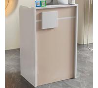 Moderno banco reception con cassetti e armadietti per clinica, atrio, salone, ufficio, cachi, 99,8 cm, elegante bancone frontale per sala ricevimenti