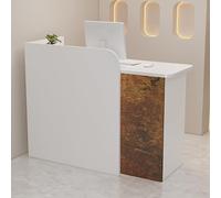 Moderno banco reception con cassetto bloccabile, soluzione versatile per ufficio, salone di bellezza, boutique, spa e bar, design elegante