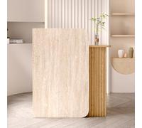 Moderno banco reception con cassetto chiudibile a chiave, elegante bancone anteriore per vendita al dettaglio negozio di abbigliamento salone di bellezza piccola impresa hall receptionist spazio di