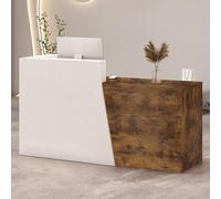 Moderno banco reception con contenitore, elegante bancone per saloni, boutique e bar, resistente ai graffi, facile da montare, design contemporaneo