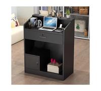 Moderno banco reception contemporaneo mobili da reception multifunzionale nero bancone per ufficio clinica hall 60 x 110 cm (23,6 x 43,3 in)