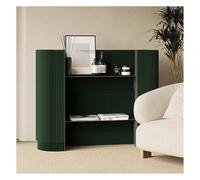 Moderno banco reception - elegante banco cassa e espositore curvo portatile per mostre artigianali, piccoli spazi, bar, negozi, hotel, finitura verde