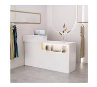 Moderno banco reception - elegante bancone anteriore bianco per saloni Bety & negozi di abbigliamento - 99,8 cm mobili di benvenuto contemporanei, ideale per vendite e servizi