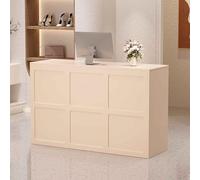 Moderno banco reception: elegante piccolo tavolo da ricevimento in piedi per uffici e saloni elegante reception per spazi professionali arredamento contemporaneo area reception.