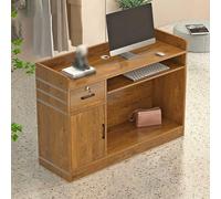 Moderno banco reception per salone di bellezza e bar, bancone cassa minimalista, elegante arredamento per ufficio e boutique, chic Petit Bureau de Réception